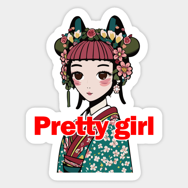 Pretty girl Sticker by CRAZYMAN